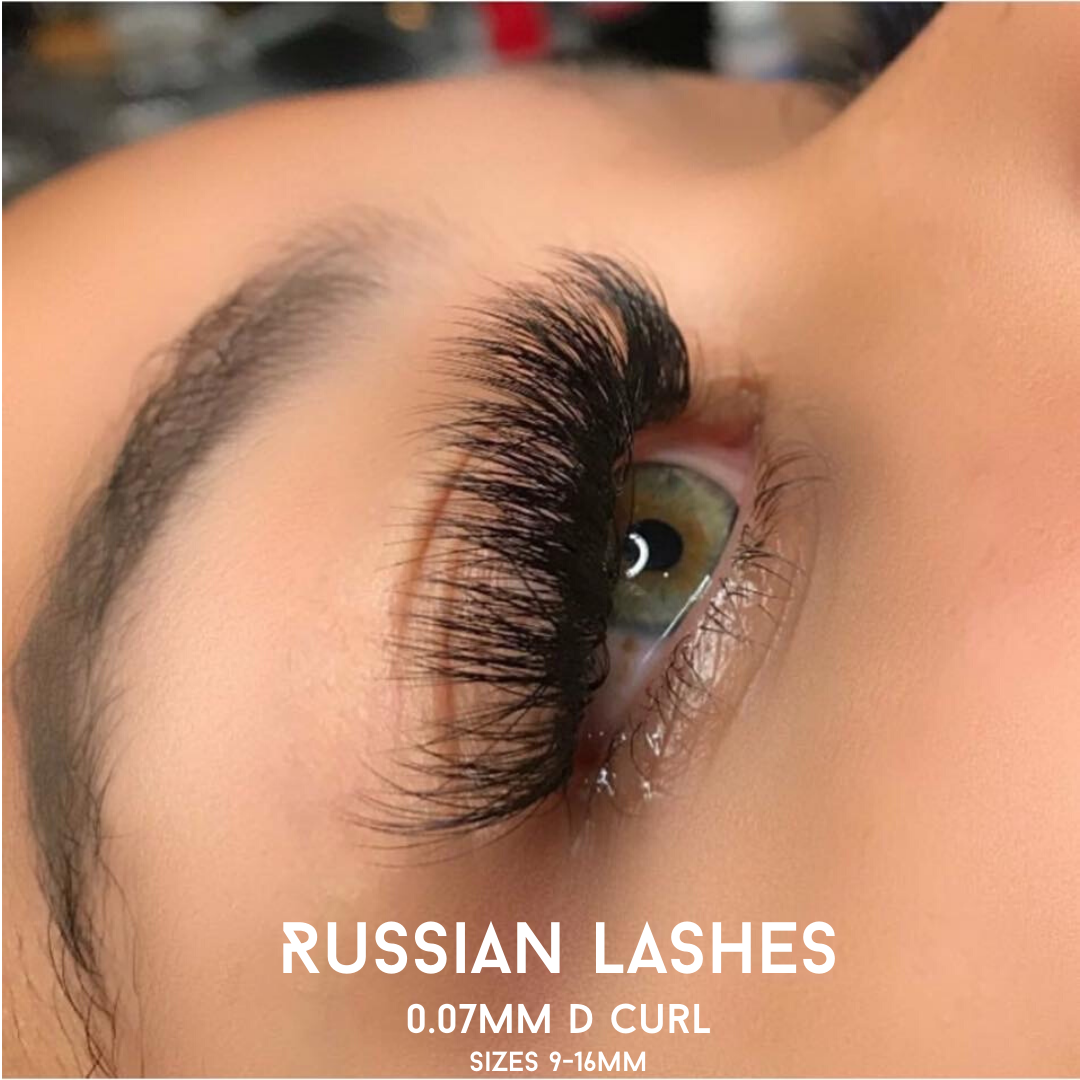 Russian eyelashes Mega Volume Lashes D Curl | Lash Society UK ...