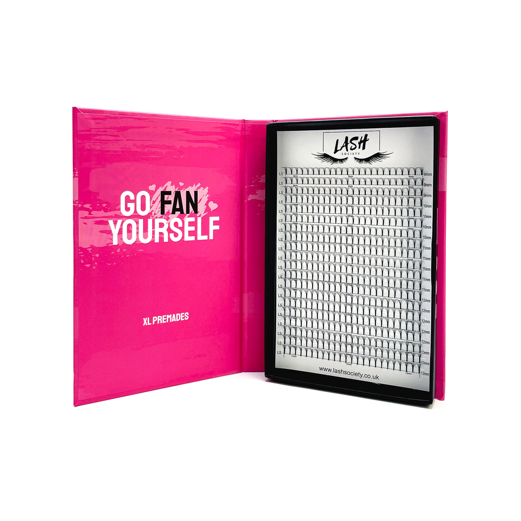 10D Go Fan Yourself Premade Fans XL Tray - lashsociety.co.uk