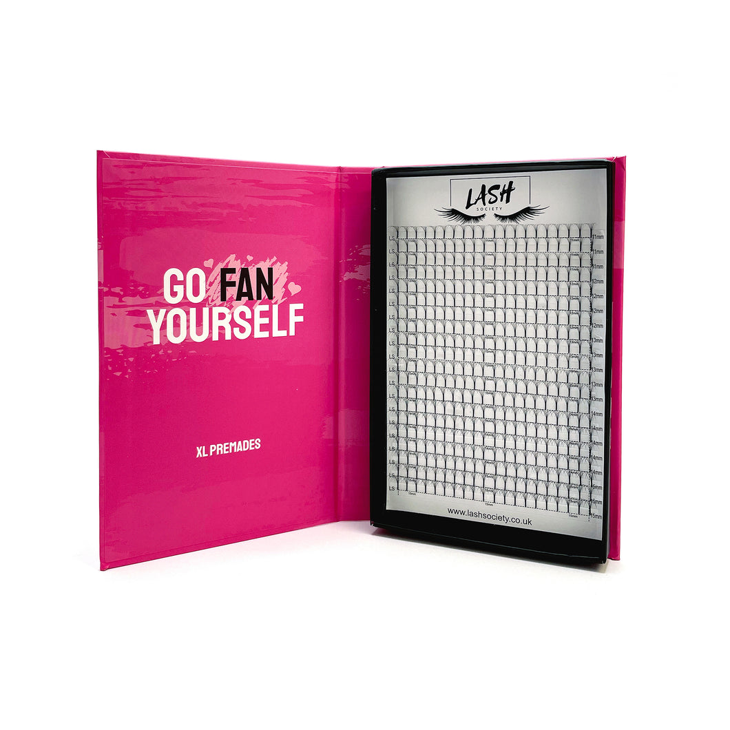 6D Go Fan Yourself Premade Fans XL Tray - lashsociety.co.uk