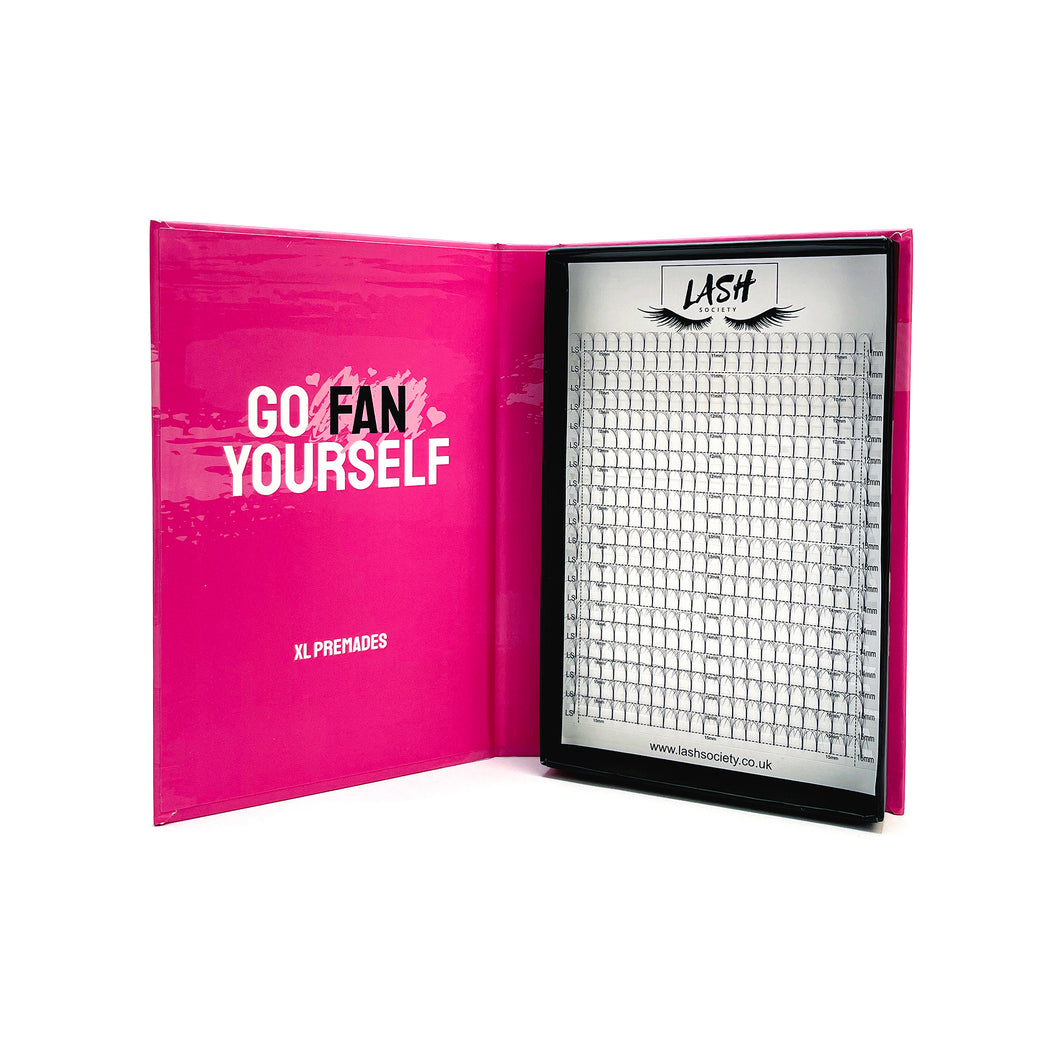 4D Go Fan Yourself Premade Fans XL Tray - lashsociety.co.uk