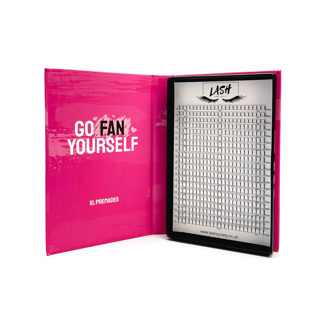 8D Go Fan Yourself Premade Fans XL Tray - lashsociety.co.uk